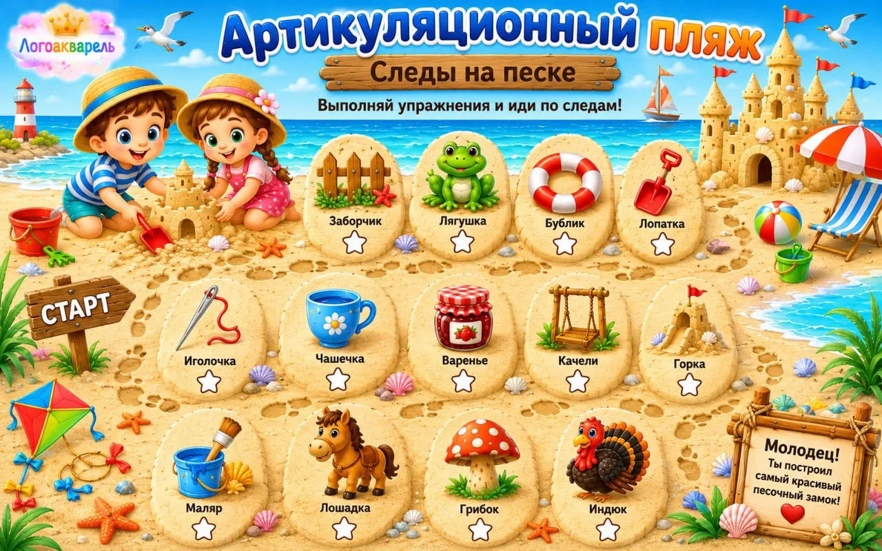 🌟 Новинка в «ЛогоАкварели» — артикуляционные лабиринты! 🌟
