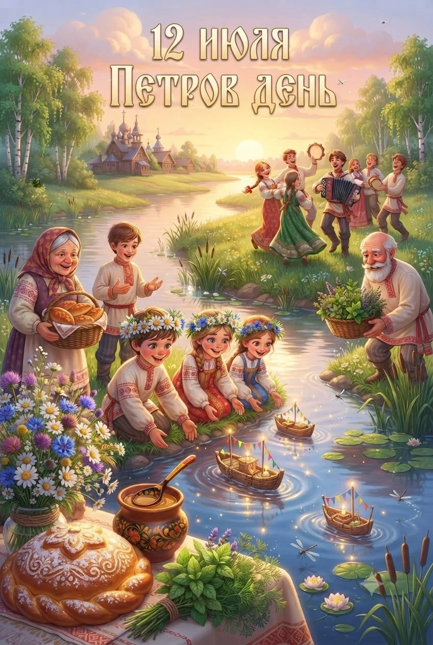 🎉 Петров день: встречаем середину лета вместе! 🎉

12 июля — Петров день, праздник в честь апостоло