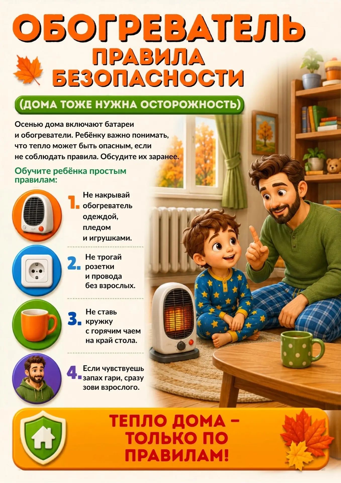 🍂 Осень — время быть особенно внимательными!