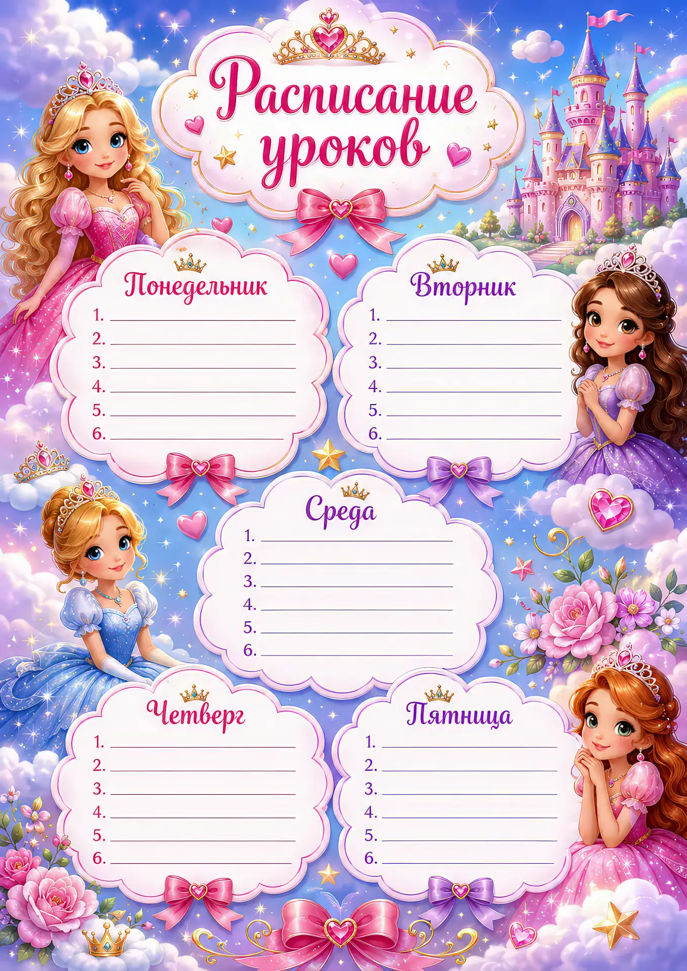 📚 РАСПИСАНИЕ УРОКОВ💜