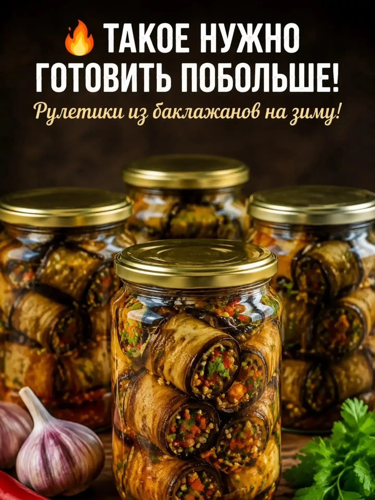 Рулетики из баклажанов на зиму!