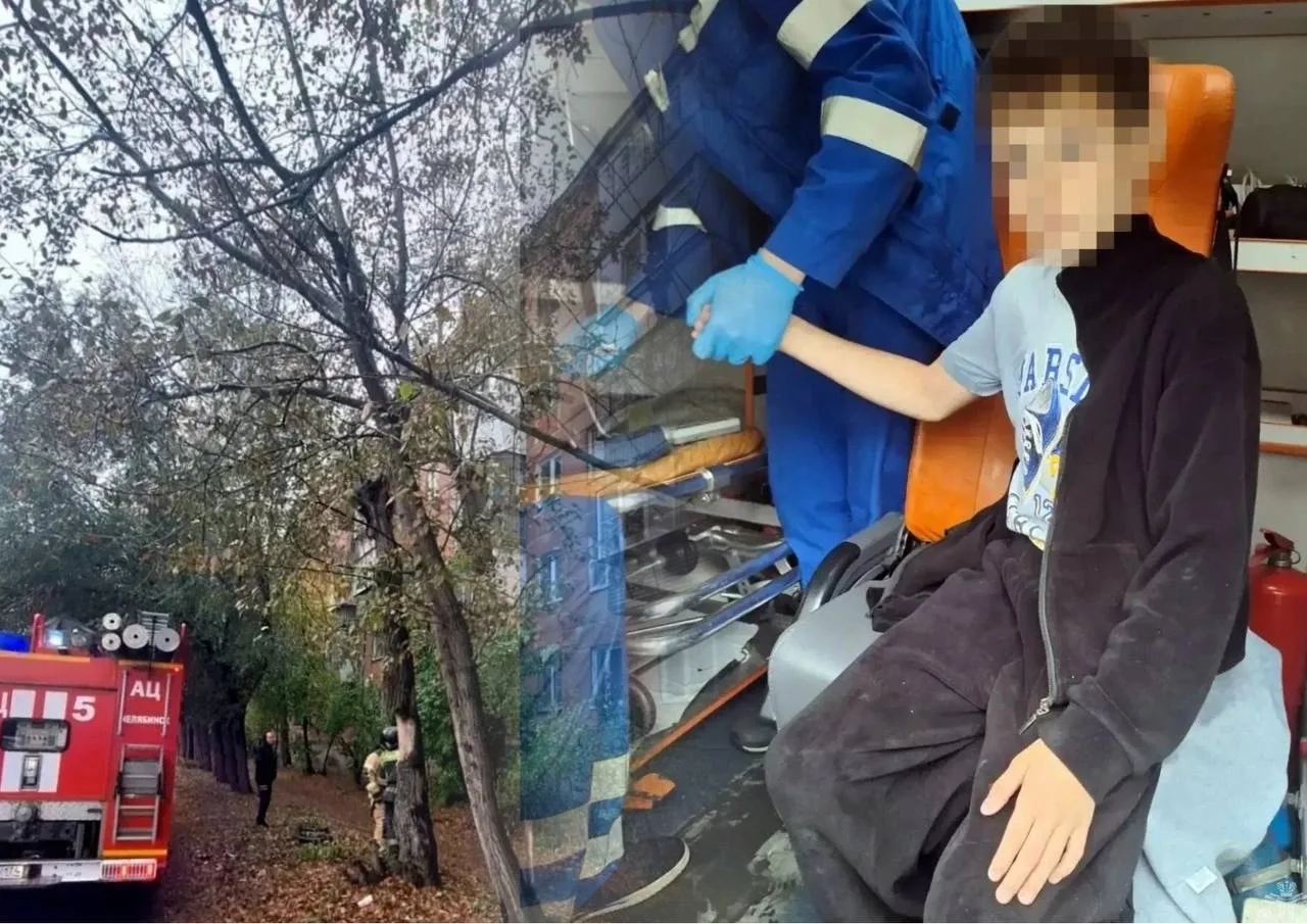 12-летний юноша оказался запертым на карнизе четвертого этажа.
