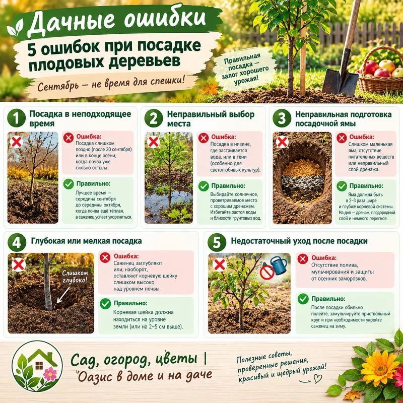 5 ОШИБОК ПРИ ПОСАДКЕ ПЛОДОВЫХ ДЕРЕВЬЕВ