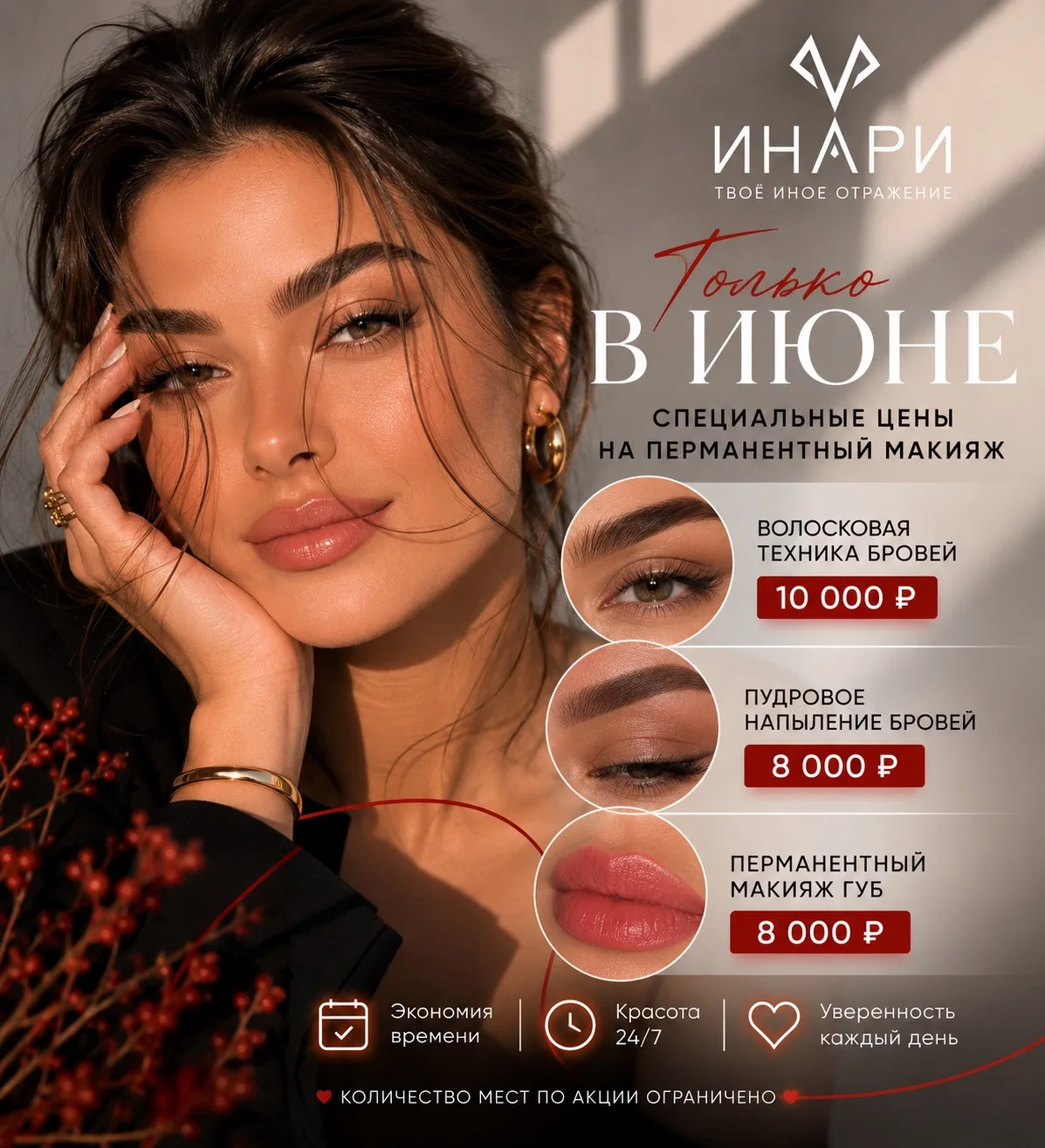 ✨ Твоё иное отражение начинается с деталей

Только в июне в Инари действуют специальные цены на перм