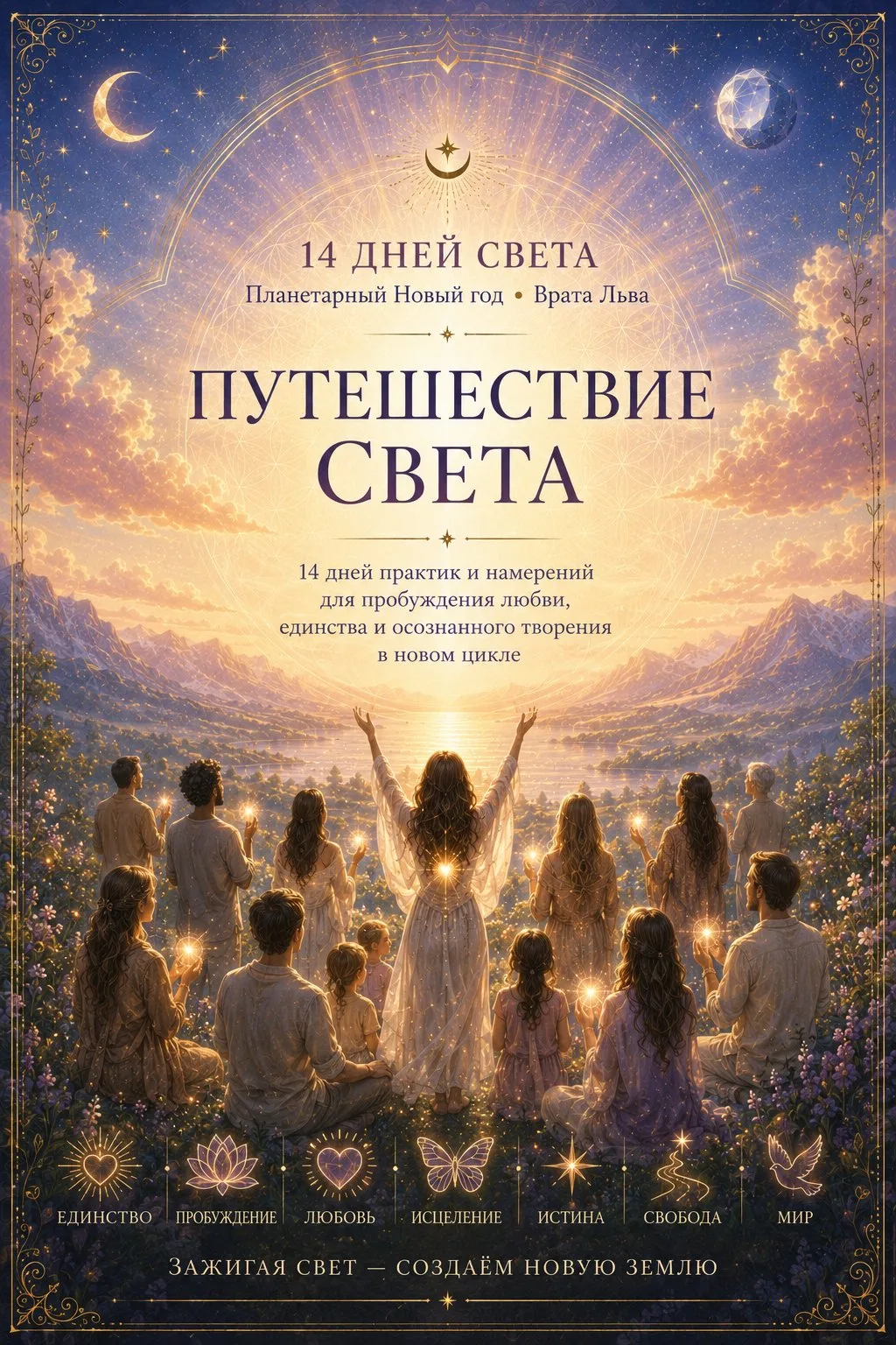 Проект «14 дней Света»

Предлагаем вам прожить период Планетарного Нового года и Врат Льва как время