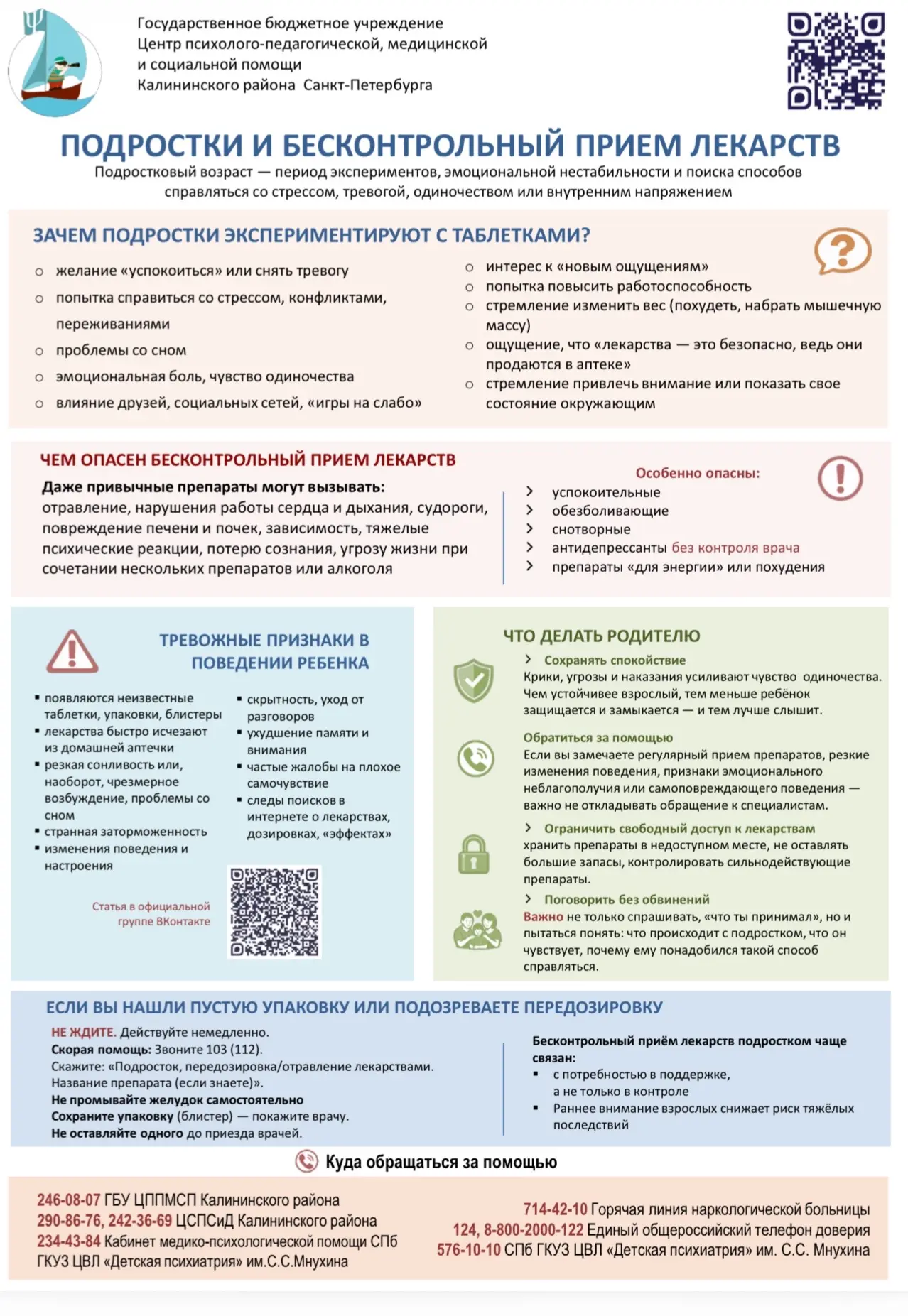 ❗️Уважаемые родители, ЦППМСП Калининского района подготовил для вас важную памятку – о ...