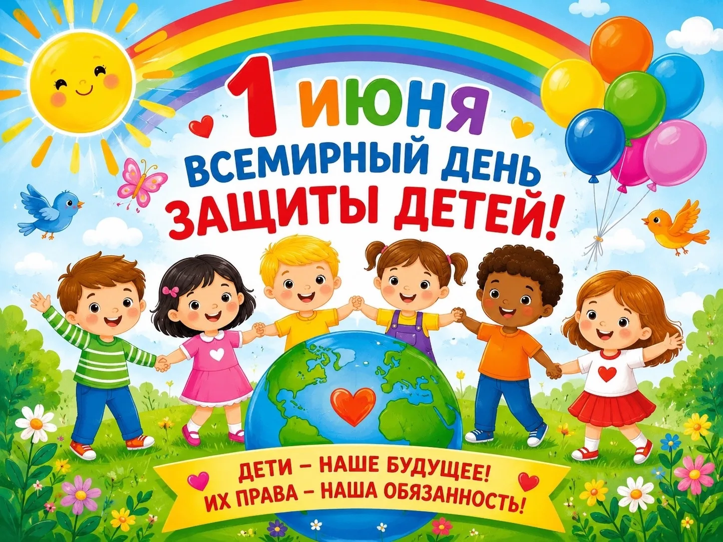 🌈🎈 1 июня — Всемирный день защиты детей! 🎈🌈