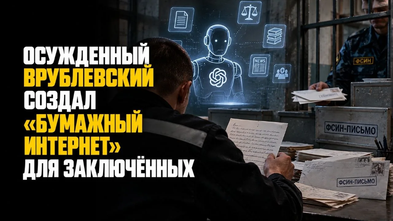 ВРУБЛЕВСКИЙ СОЗДАЛ «БУМАЖНЫЙ ИНТЕРНЕТ» ДЛЯ ЗАКЛЮЧЁННЫХ