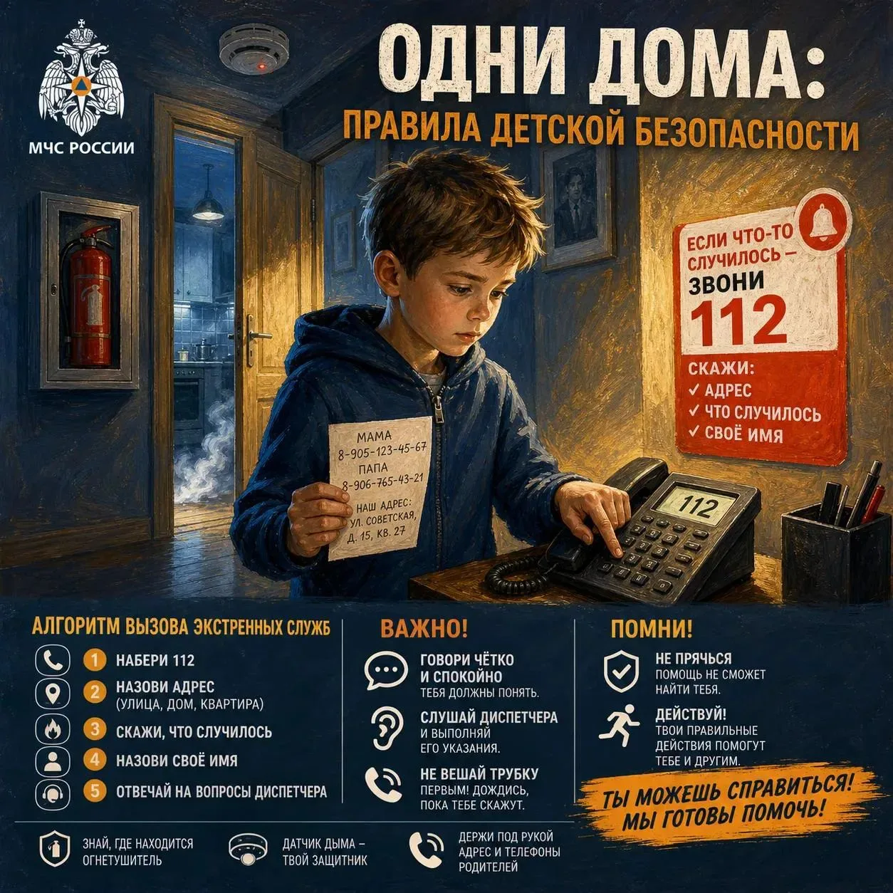 🔥 Одни дома: правила детской безопасности
