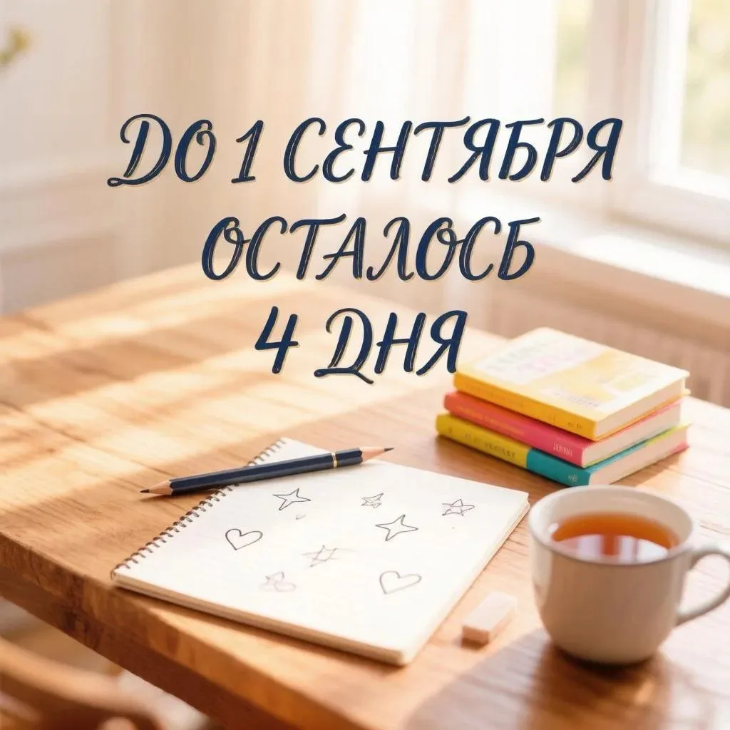 До начала нового учебного года осталось 4 дня.
