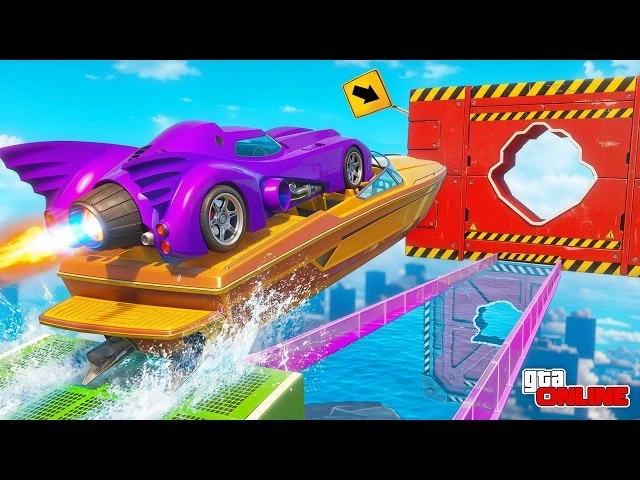 🍿 ПАРНЫЙ СКИЛЛ-ТЕСТ НА РЕАКТИВНОЙ ЛОДКЕ В GTA 5! УГАР В ГТА 5 | КООПЕРАТИВНЫЙ ПАРКУР В...