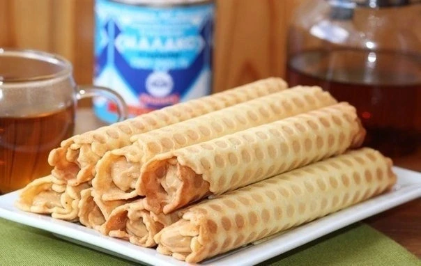 Вафельные трубочки со сгущенкой