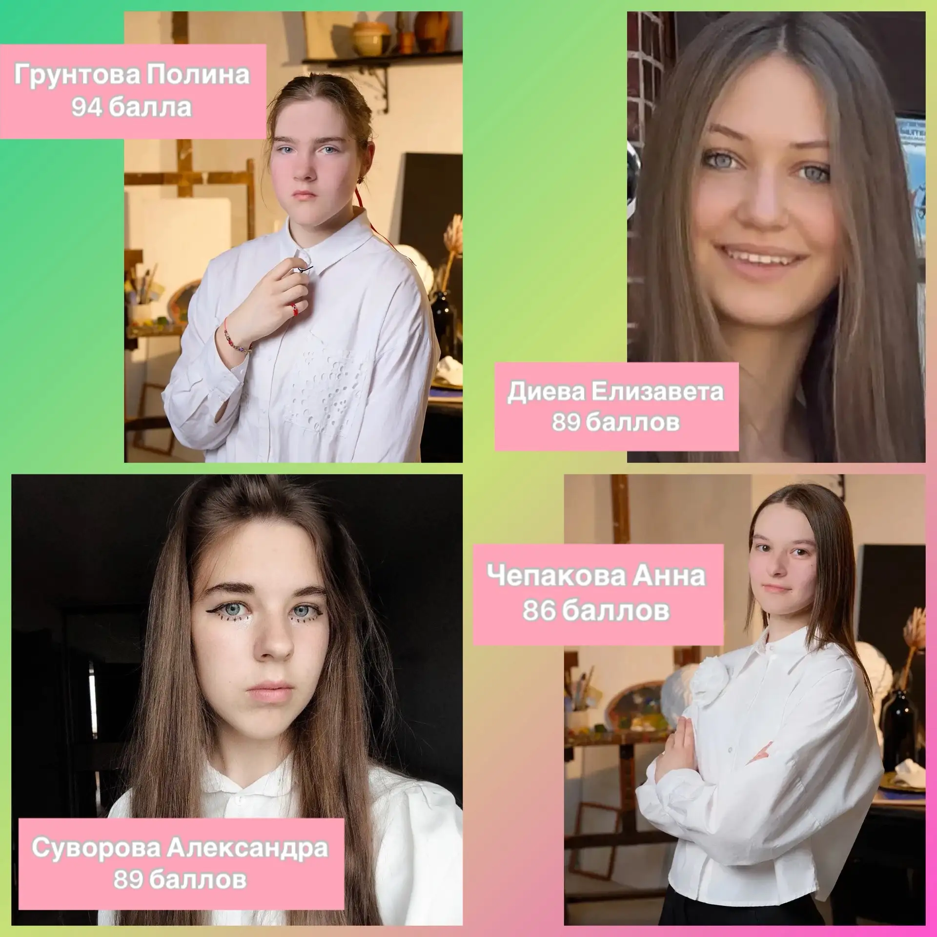 Стали известны результаты ЕГЭ по русскому языку🙌
 
Наши отличные результаты у следующих выпускников