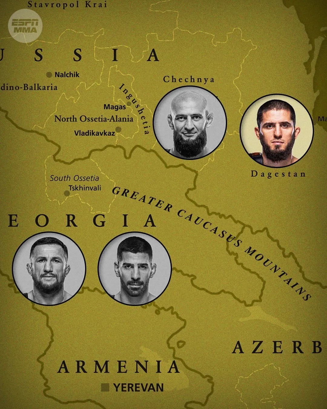 🔥📝 НЕВЕРОЯТНО, НО ФАКТ:

🇷🇺 Ислам Махачев сейчас единственный оставшийся чемпион UFC из кавказск