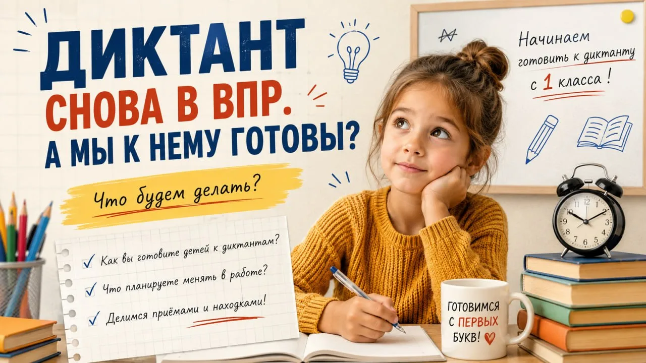 🎁 Диктант снова в ВПР. А мы к нему готовы? А дети?