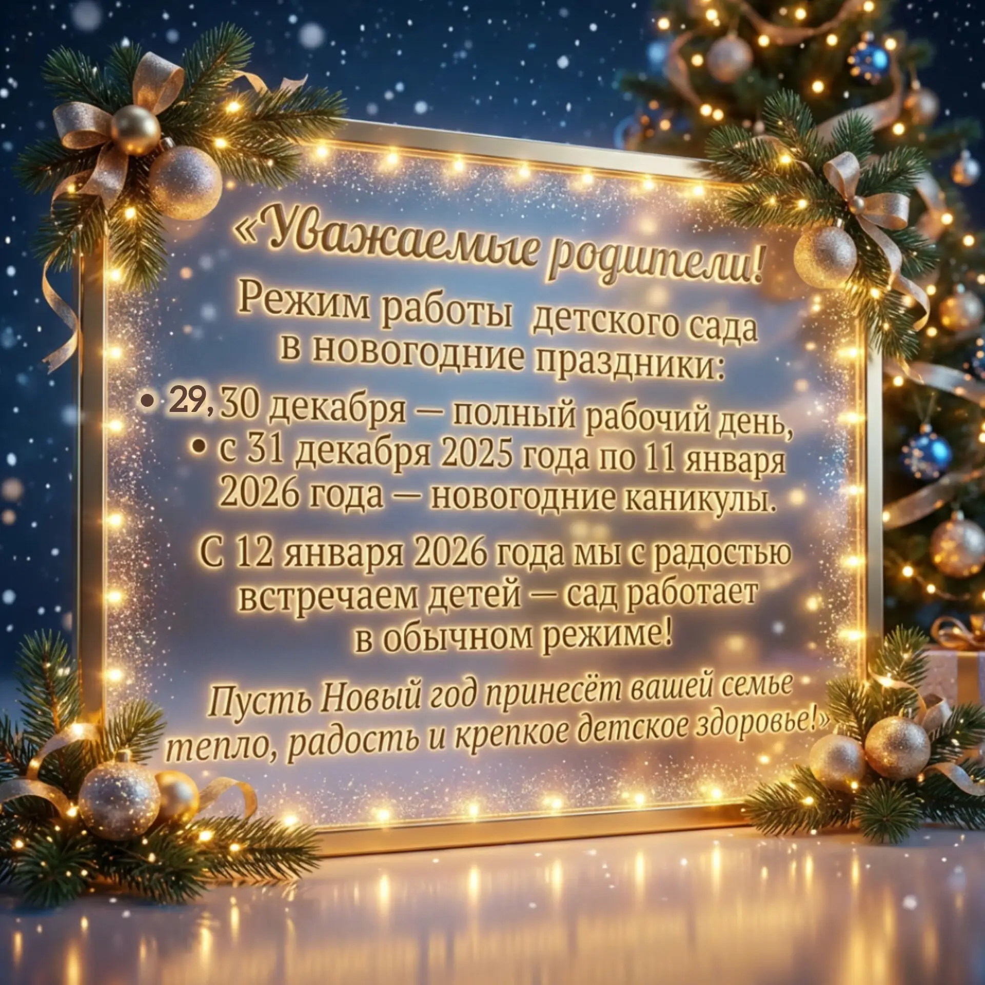 Уважаемые родители!