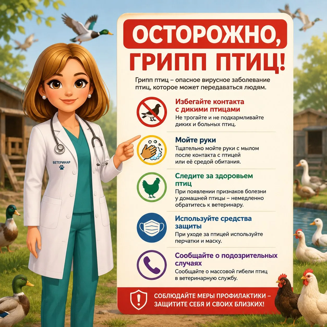 🚨 Ситуация по птичьему гриппу в Республике Башкортостан требует нашего внимания. Угроза остаётся, и