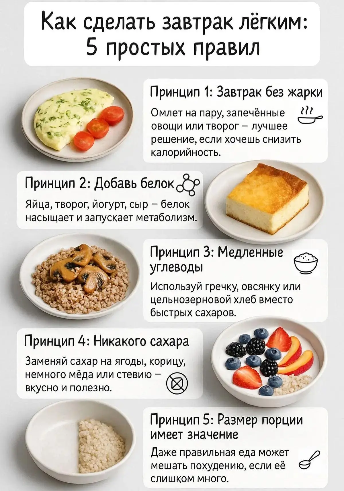 ☀️Лёгкий завтрак — заряд энергии без перегруза! 🍳