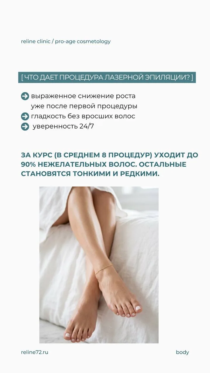 Выгодные пакеты  на лазерную эпиляцию в Reline