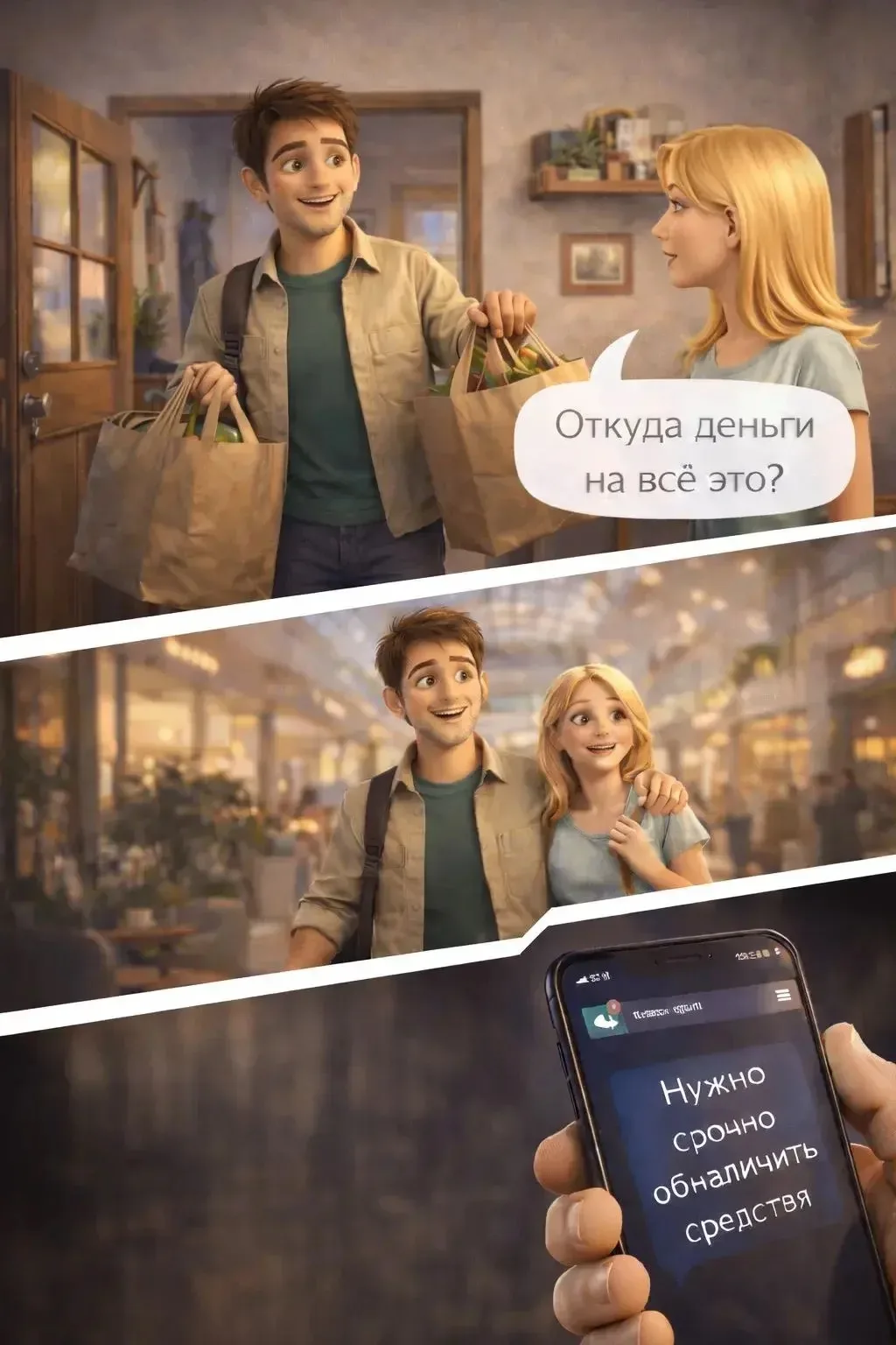 🎭 Комикс — мостик к сложному разговору.

Там, где слова застревают, картинка помогает: ребёнок види