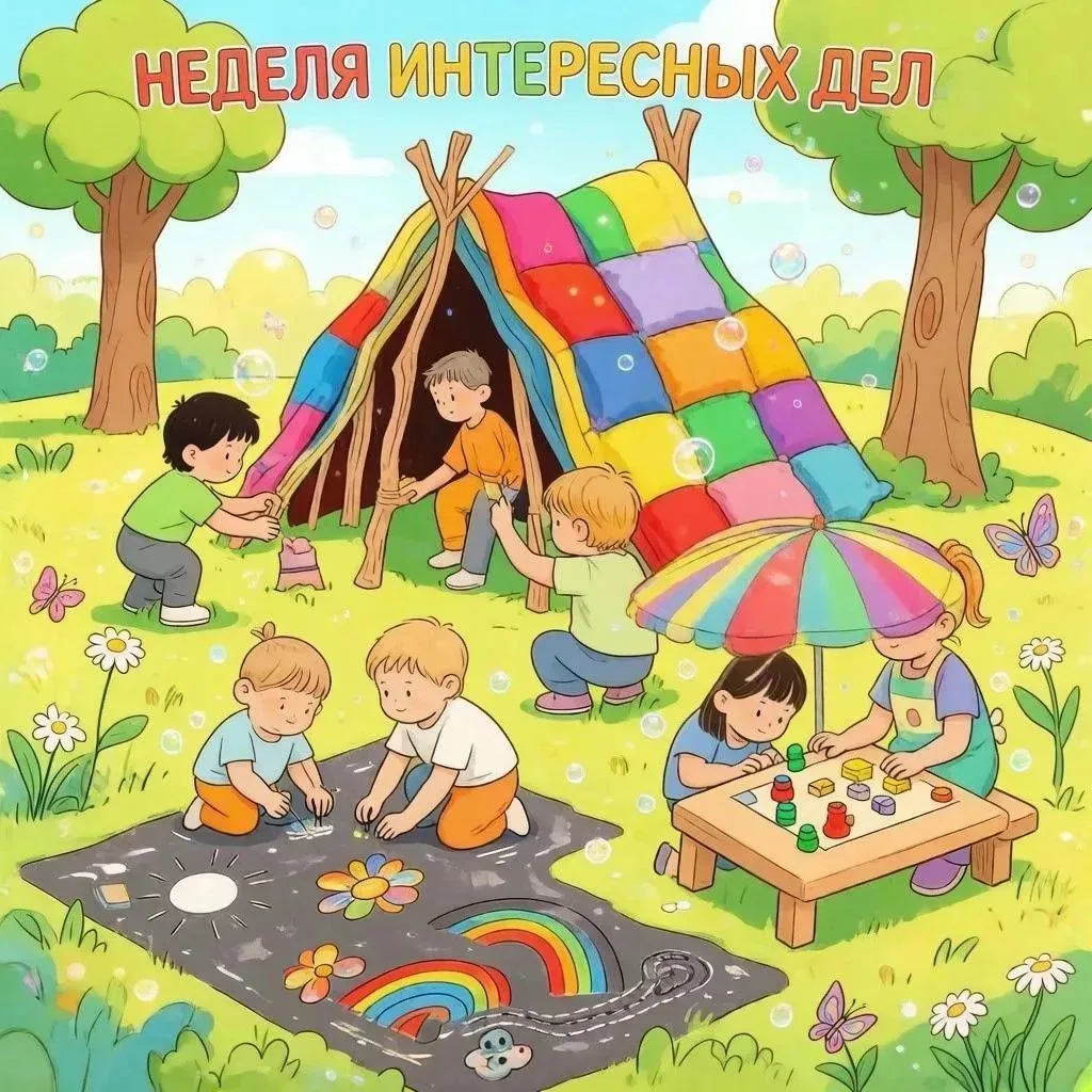 «Неделя интересных дел» с 27 июля по 1 августа! 🎨✂️🖌️Дорогие родители! Эту неделю мы ...