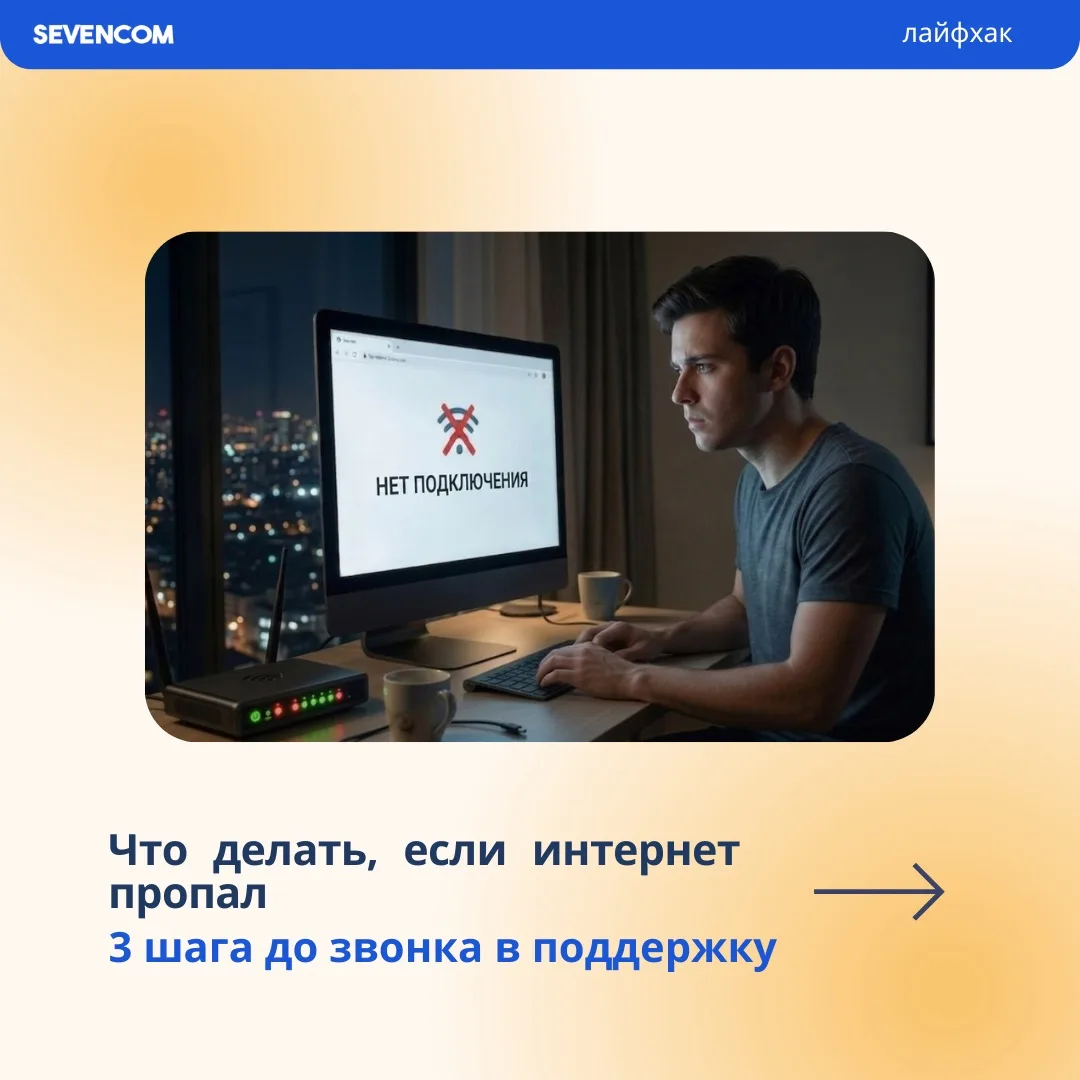 Соседи, пропал интернет? Не спешите переживать — в посте расскажем, что можно проверить...