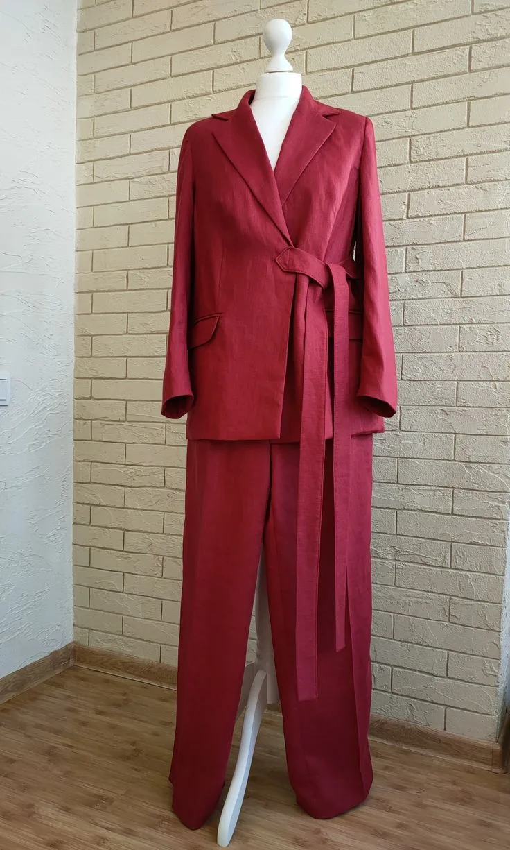 Невероятная и редкая костюмная ткань с плетением рогожка, Max Mara.