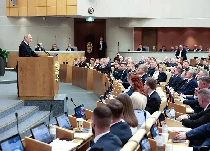 ⚡️🇷🇺 Принял участие по видеосвязи в первом заседании Государственной Думы Федеральног...
