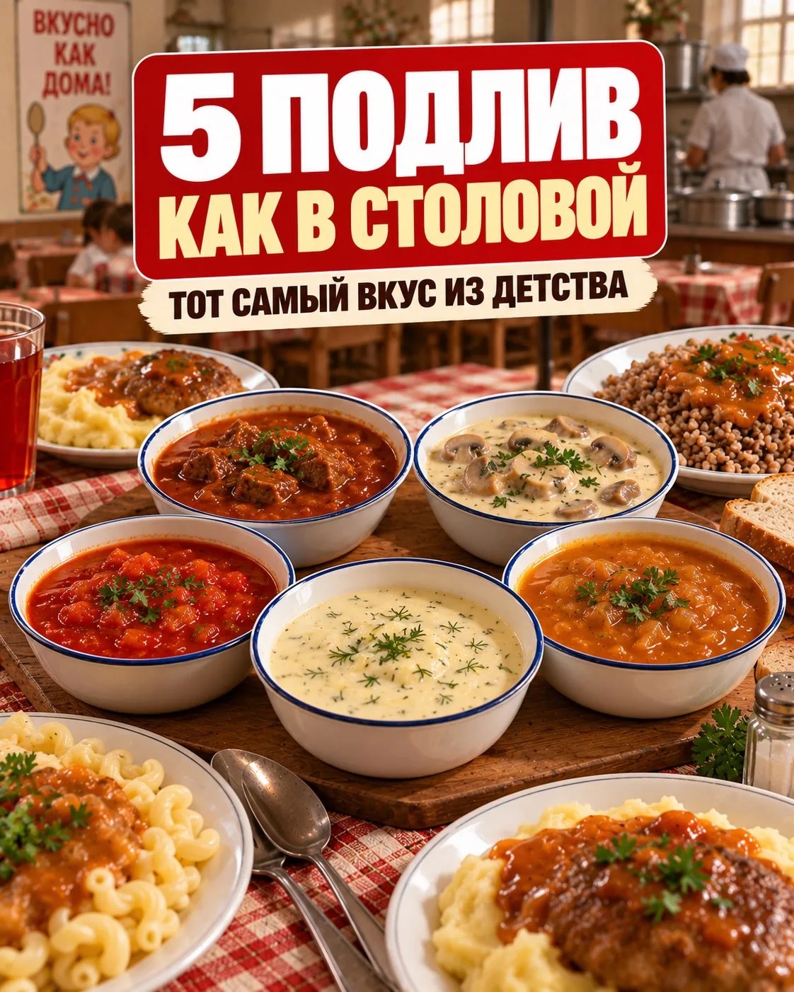 ТЕ САМЫЕ ПОДЛИВЫ ИЗ СТОЛОВОЙ, КОТОРЫЕ ДЕЛАЛИ ВКУСНЫМ ЛЮБОЙ ГАРНИР 🤤