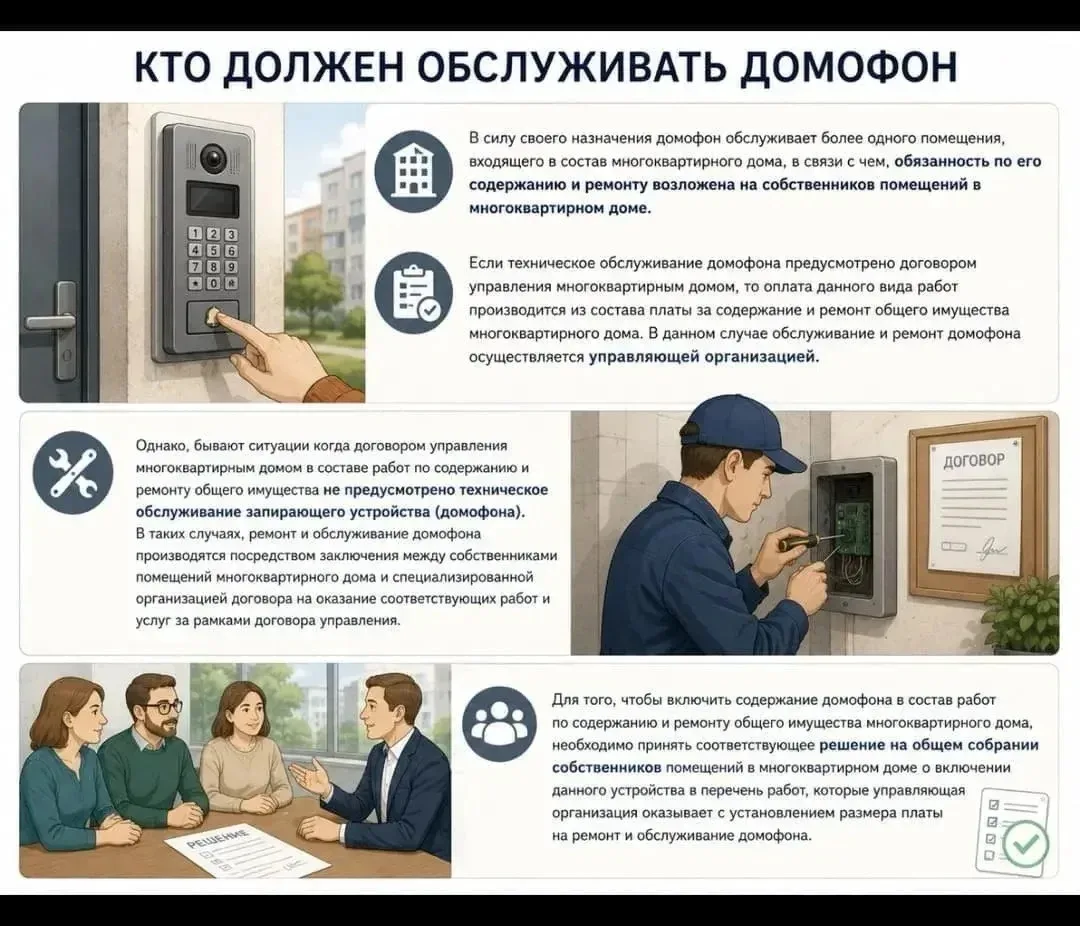 Кто должен обслуживать домофон