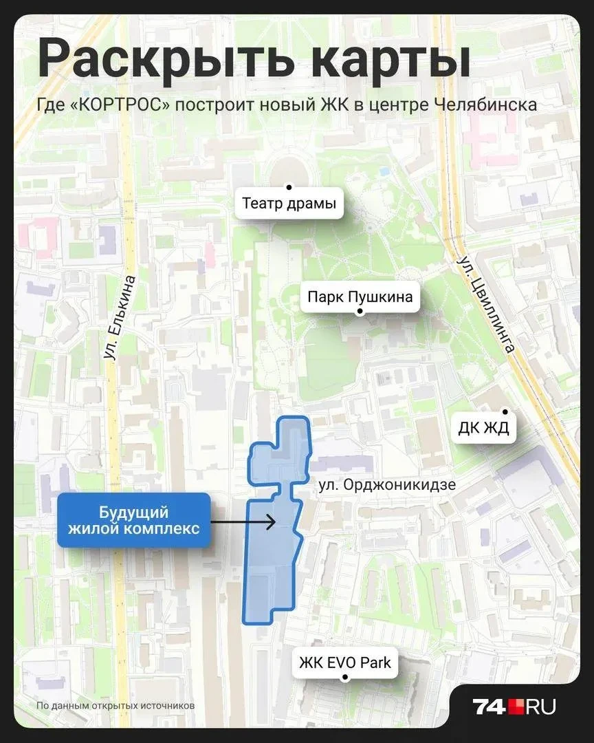 Новый жилой квартал у горсада