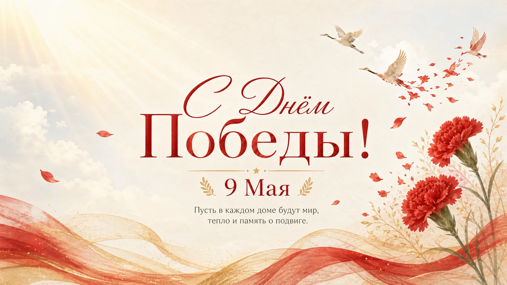 С Днём Победы! Спасибо, что мы вместе — с честью, с памятью, с надеждой.