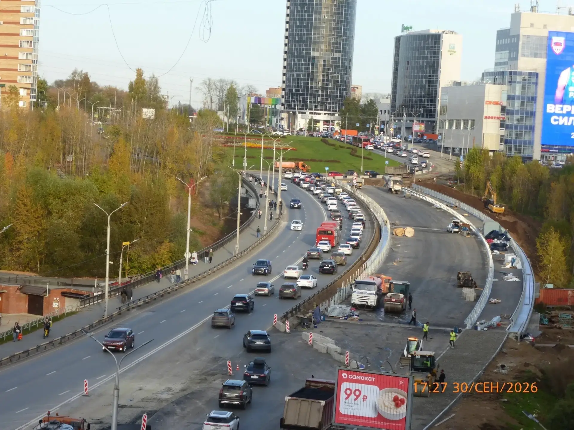 🌉 Средняя дамба в Перми: шесть полос с 18 октября