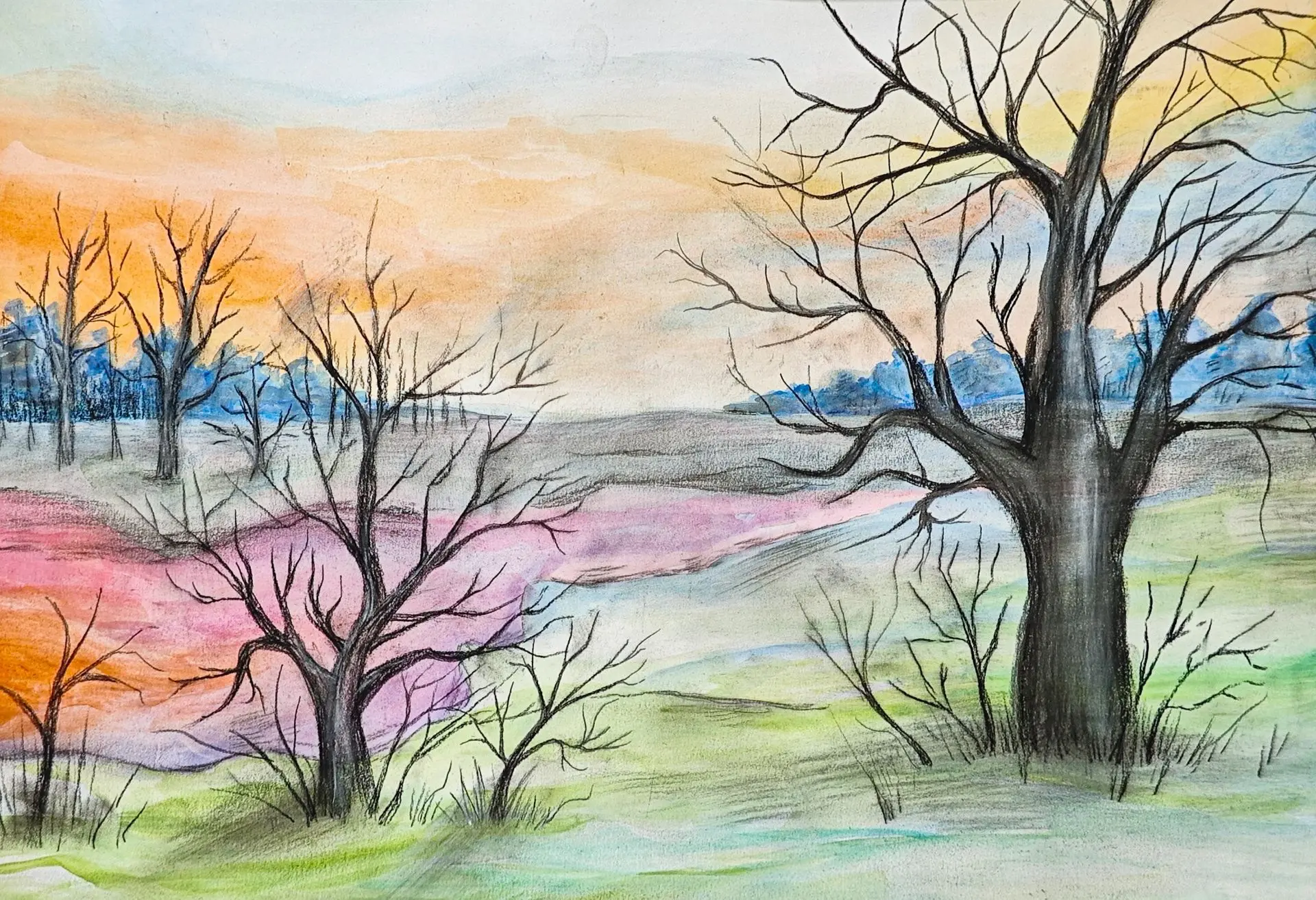 🎨 Графика учеников Богучарской ДШИ имени Кищенко А.М. Рисунки выполнены карандашом и у...