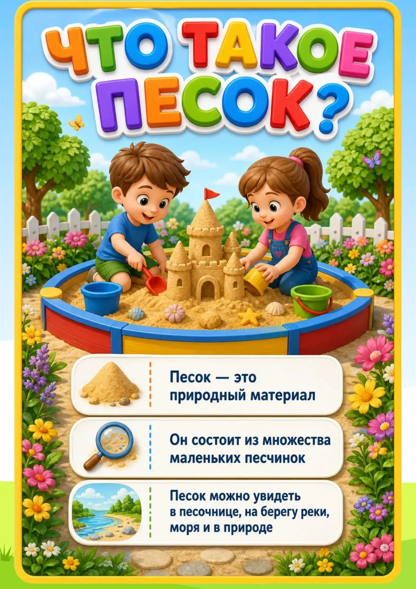 Игры с песком в детском саду — отличный способ для развития мелкой моторики, тактильной чувствительн