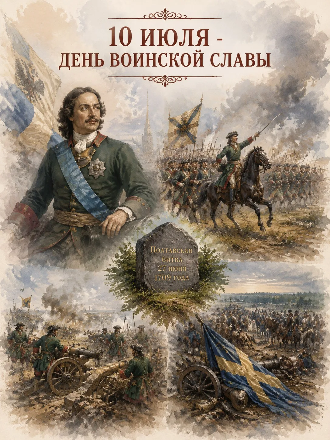 ⚔️10 июля — День воинской славы России!
     Сегодня наша страна отмечает годовщину великой историче