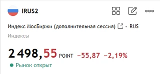 Индекс МосБиржи ниже 2500п.