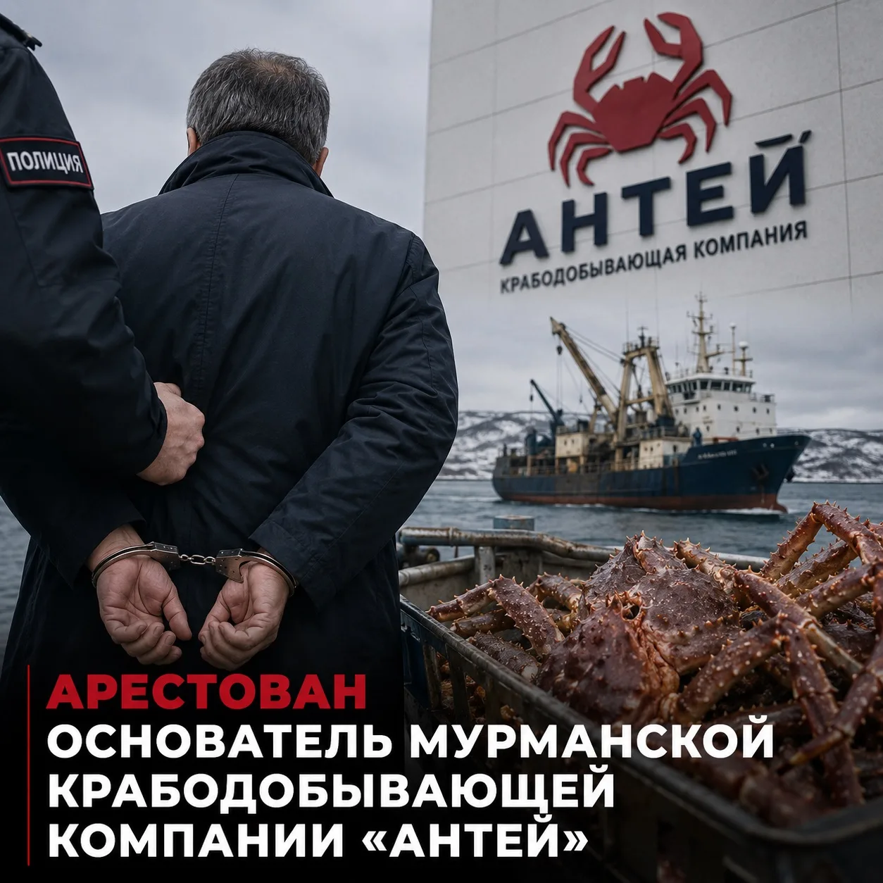 Главу крабовой империи «Антей» отправили в СИЗО 🦀⚓️

Основатель одного из крупнейших крабодобытчико