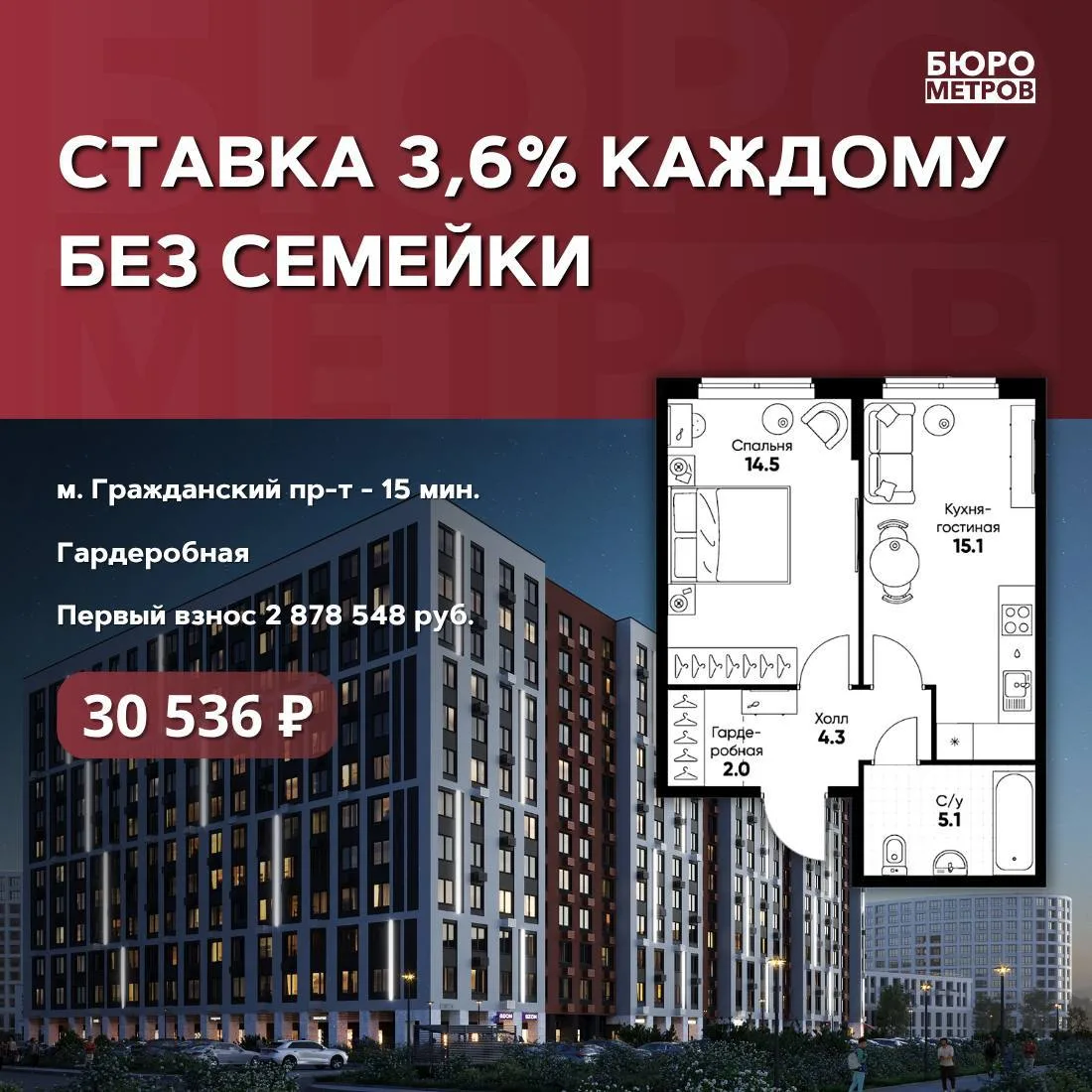 ☺️СТАВКА 3,6% КАЖДОМУ БЕЗ СЕМЕЙКИ