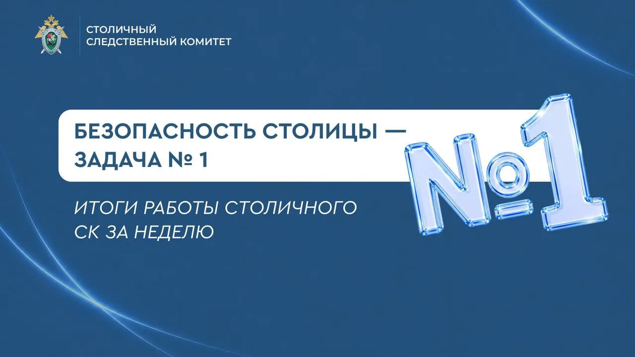 Безопасность столицы - задача № 1. Итоги работы столичного СК за неделю 

Оперативно раскрыто покуше