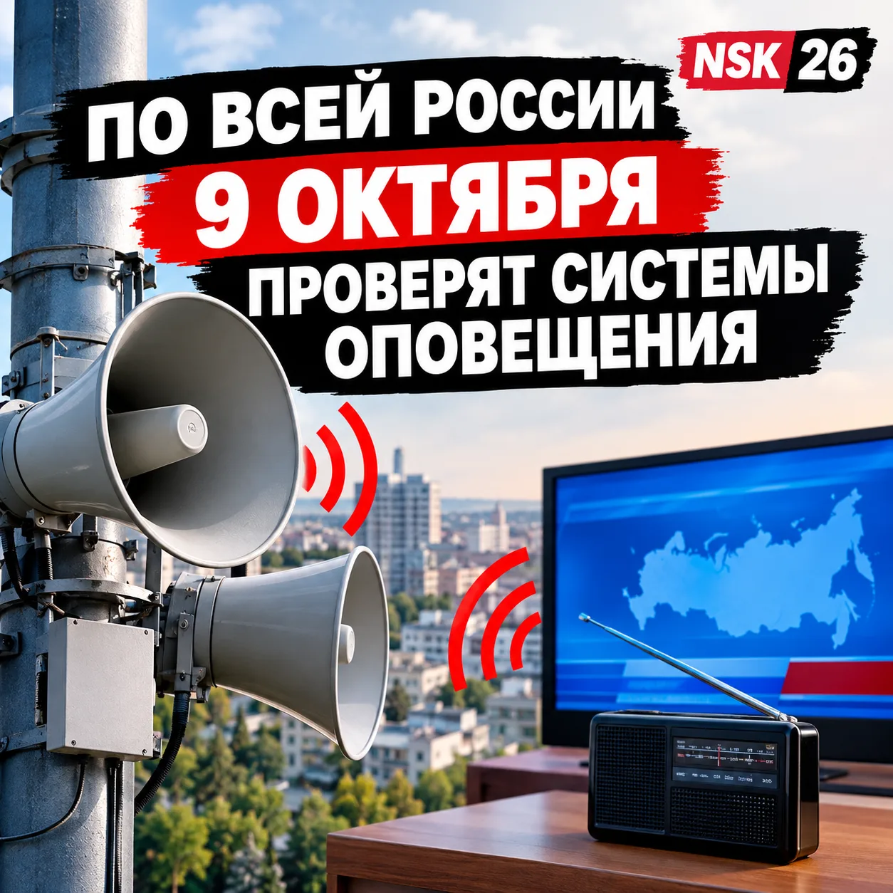 📢 По всей России 9 октября проверят системы оповещения