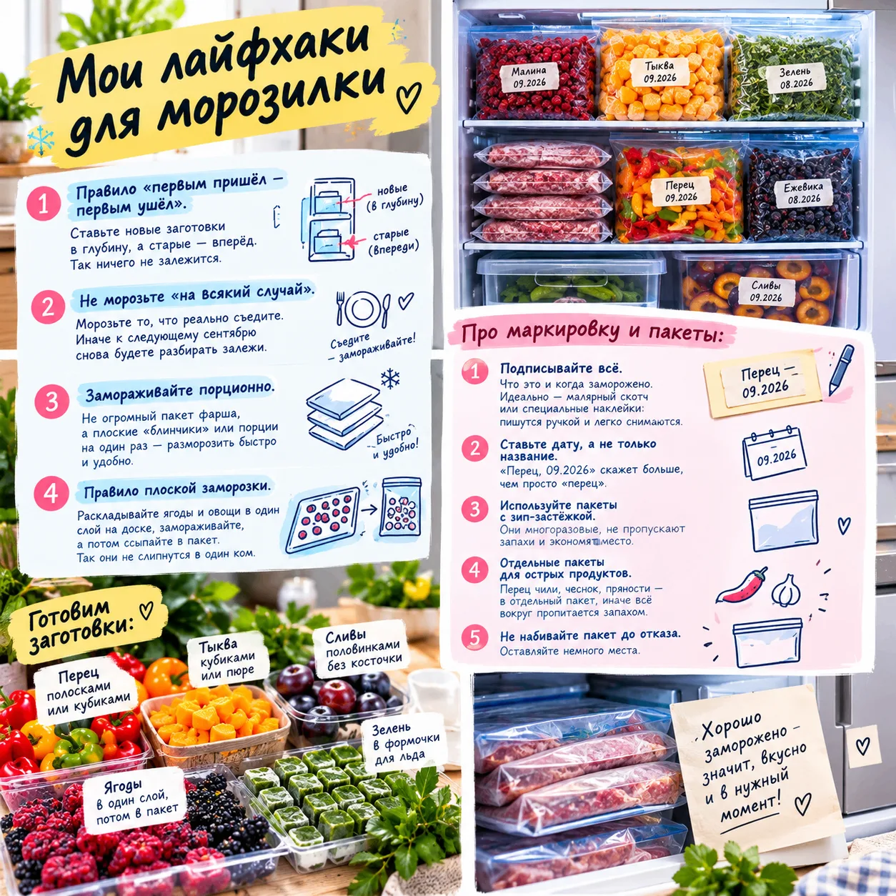 🍂 Сегодня расхламляю морозилку