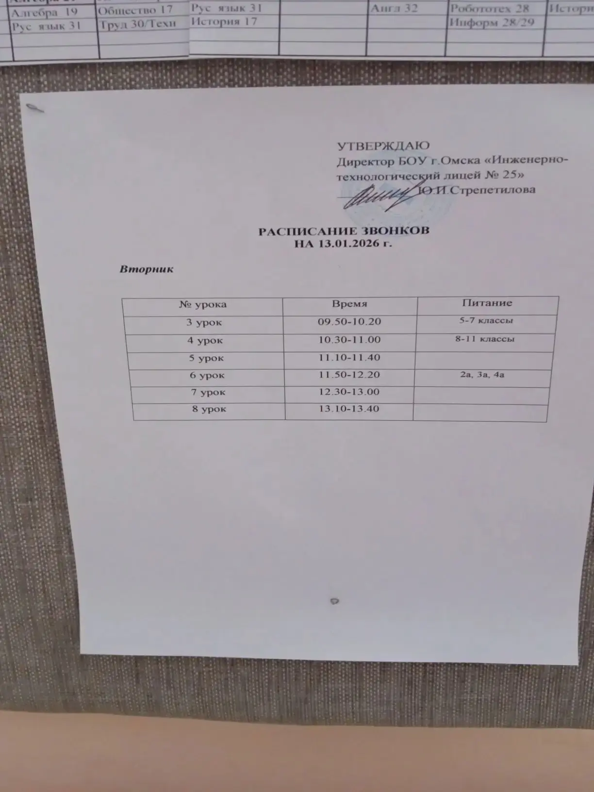 Добрый день! С 10.00 до 17.00 отключают отопление в экстренном режиме. С 3 урока распис...