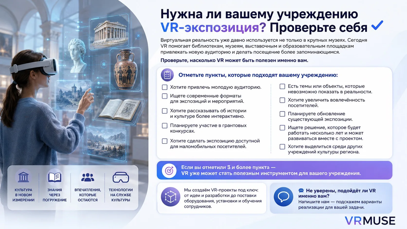 Задумываетесь о создании VR-экспозиции, но не уверены, нужна ли она вашему учреждению?
