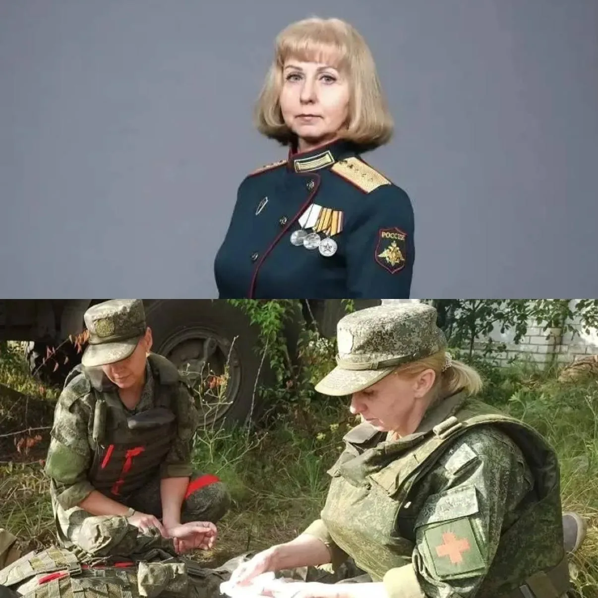 Она — единственная женщина-медик в дивизионе, которая ежедневно спасает наших воинов 🙏🏻  Ирина Луцен