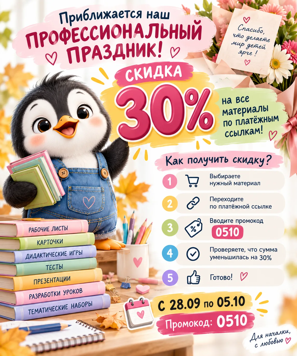 Скидка распространяется и на закрытые каналы. Не забывайте вводить промокод 0510