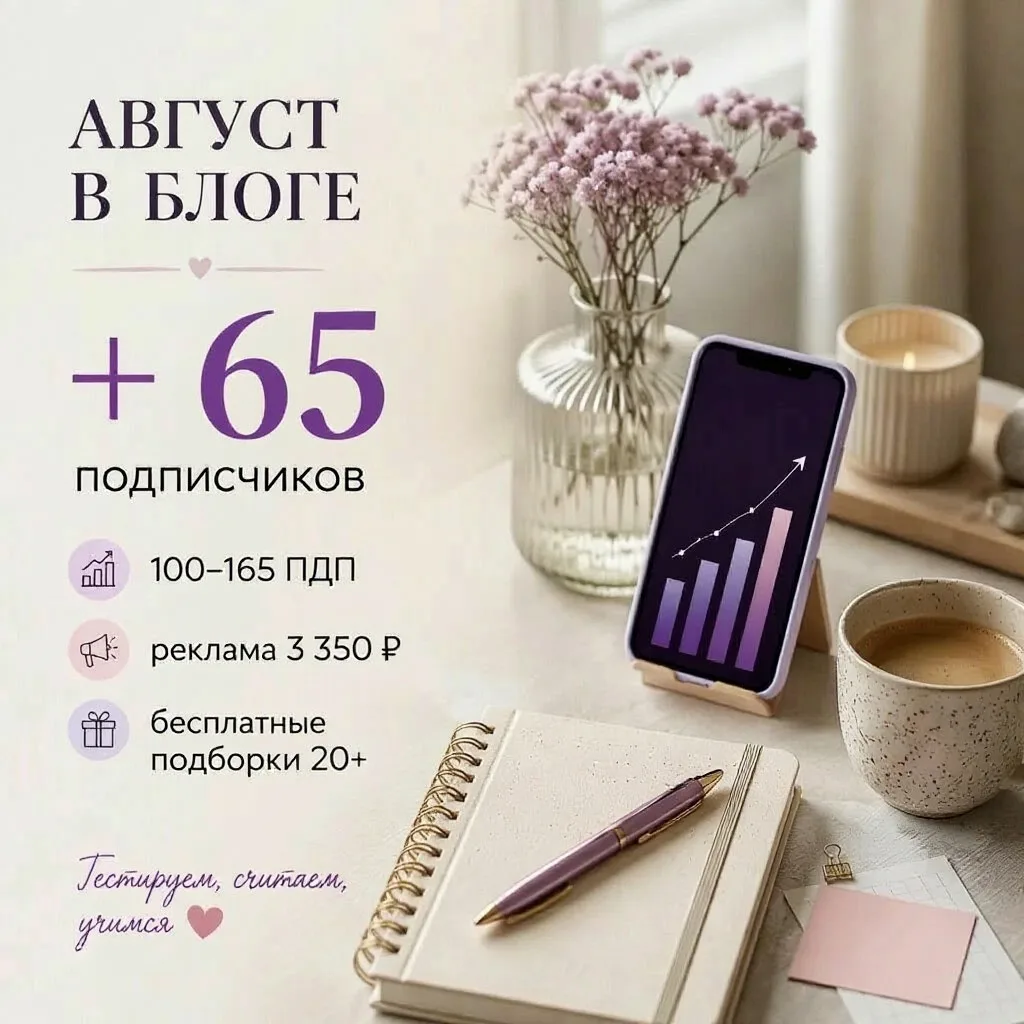 💰 Я тут посчитала, сколько стоили мне подписчики в августе