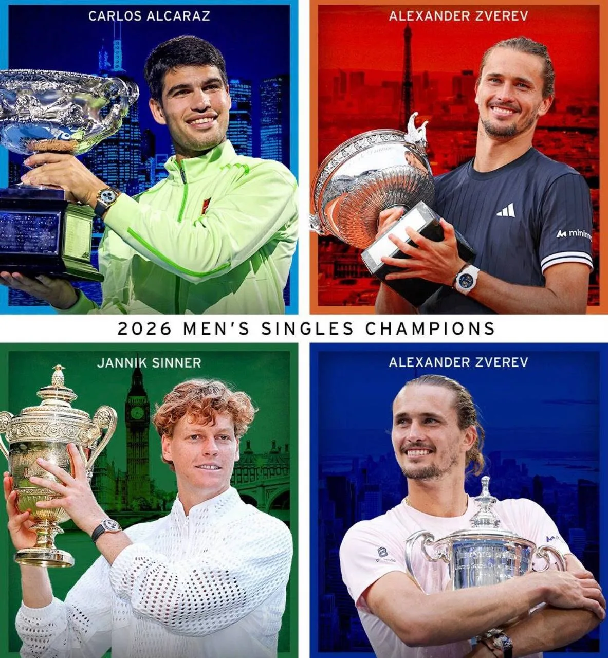 Все чемпионы «Шлемов» в этом сезоне 🏆