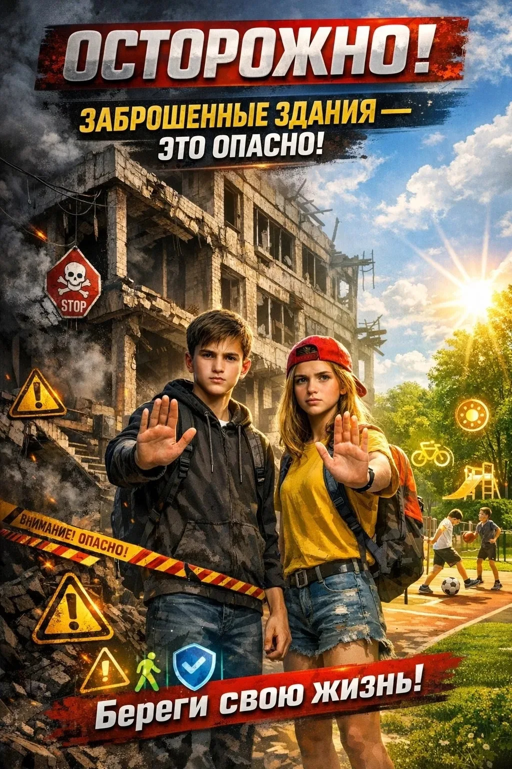 ‼️ОСТОРОЖНО: ЗАБРОШЕННЫЕ ЗДАНИЯ — ЭТО ОПАСНО!