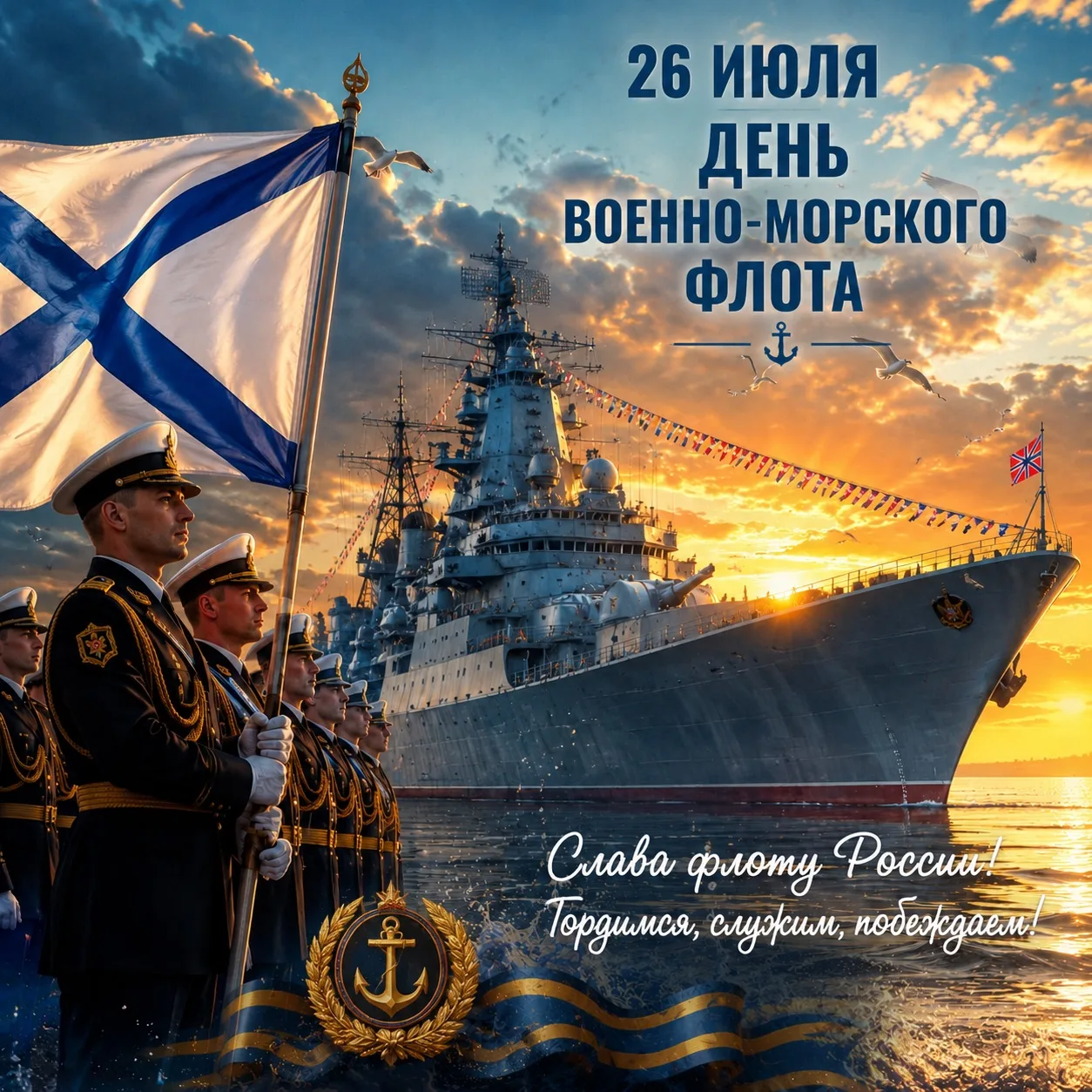 #Какойсегоднядень

🎉 Сегодня гремит салют в честь тех, кто стоит на страже морских рубежей нашей Ро